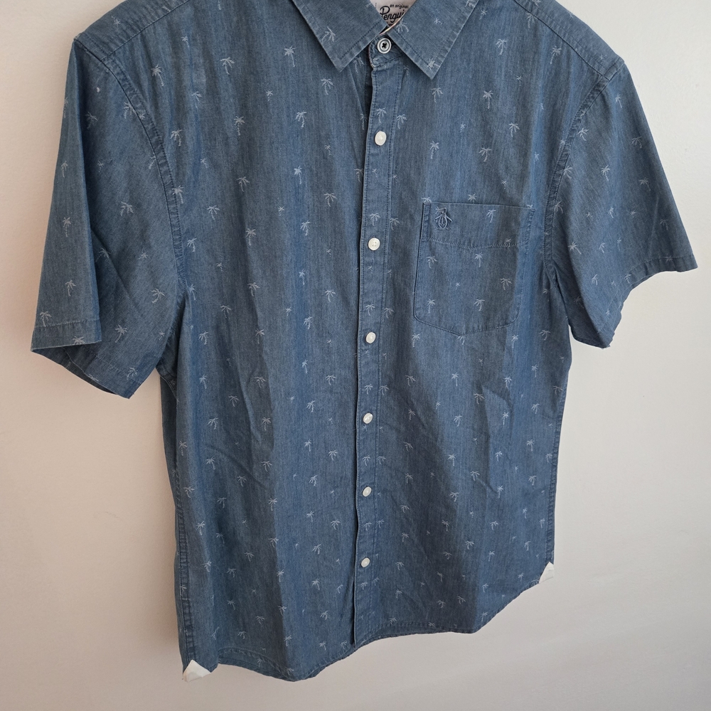 Original Penguin Blue Casual Button Down Shirt